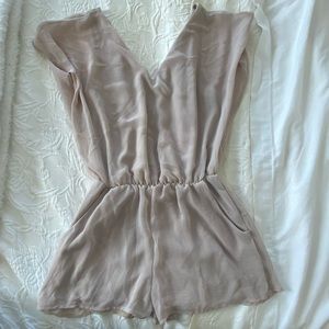 BEIGE CREPE ROMPER